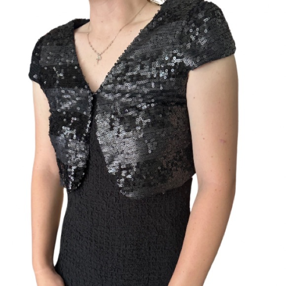 Lucy Paris Black Sequins Shrug Bolero Jacket - Picture 9 of 9
